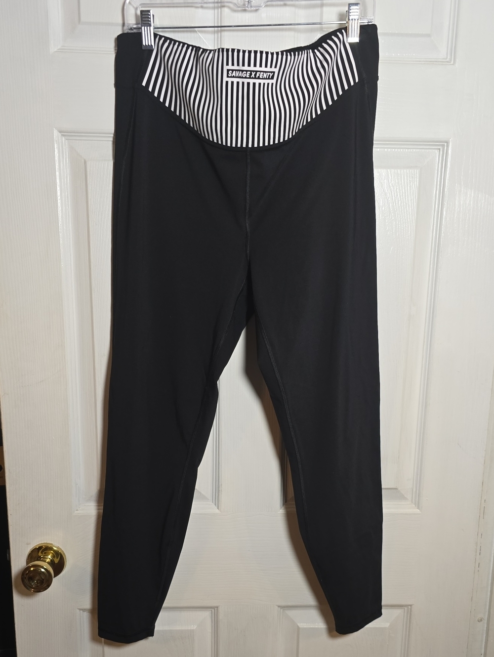 Savage X Fenty 20 22 2X Black Jogger Pants with Striped Waistband